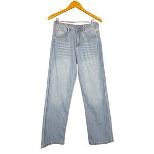 Booty Lift Viral Stretchy Wide Leg Jeans Light Wash High Rise Comfort Denim